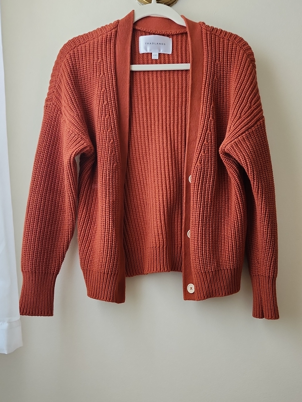 Tradlands Shelter Cardigan - Orange XXS